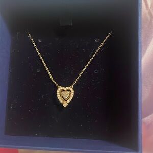 Gold heart Swarovski necklace
